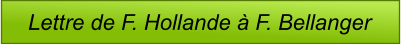 Lettre de F. Hollande  F. Bellanger