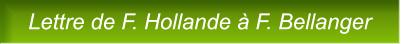 Lettre de F. Hollande  F. Bellanger Lettre de F. Hollande  F. Bellanger